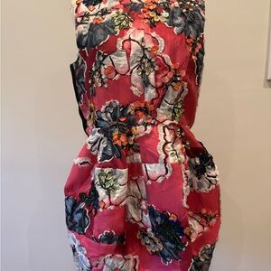 Paule Ka Paris Floral Jacquard Dress